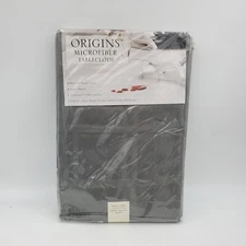 Origins Tablecloth 60" X 102" Gray  Oval Spill Proof Microfiber New