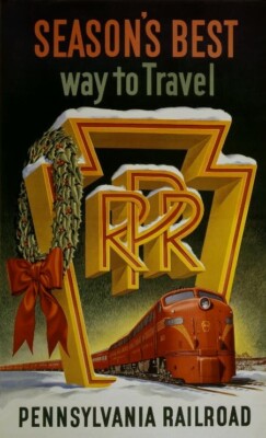 Season's best way to travel. Pennsylvania Railroad Poster 5 x 7 Foto