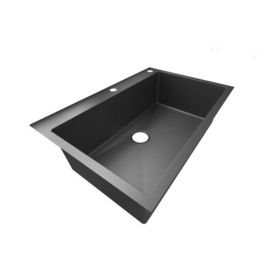30/mo - Finance Sinber HT3322S-S-9 33 x 22 x 9 Drop In Single Bowl Kitchen Sink with 18 Gauge 304 Stainless Steel Satin Finish (Sink Only) | Buy Now, Pay Later