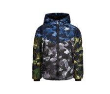 Nike Puffer Jacket Boys Black Patchwork Camo Camouflage Insulated Size 2T