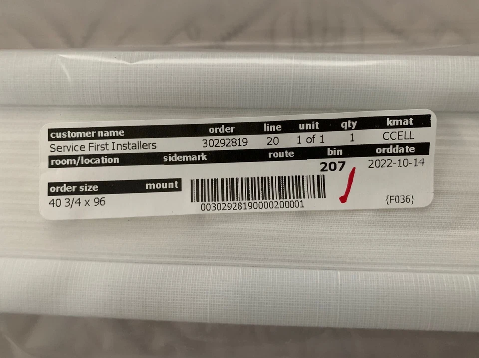 NUEVO COMFORTEX Blanco Nido de Abeja Celular Mano Izquierda Pantalla con Cable 40.75" x 96" máx. Foto 4 de 4