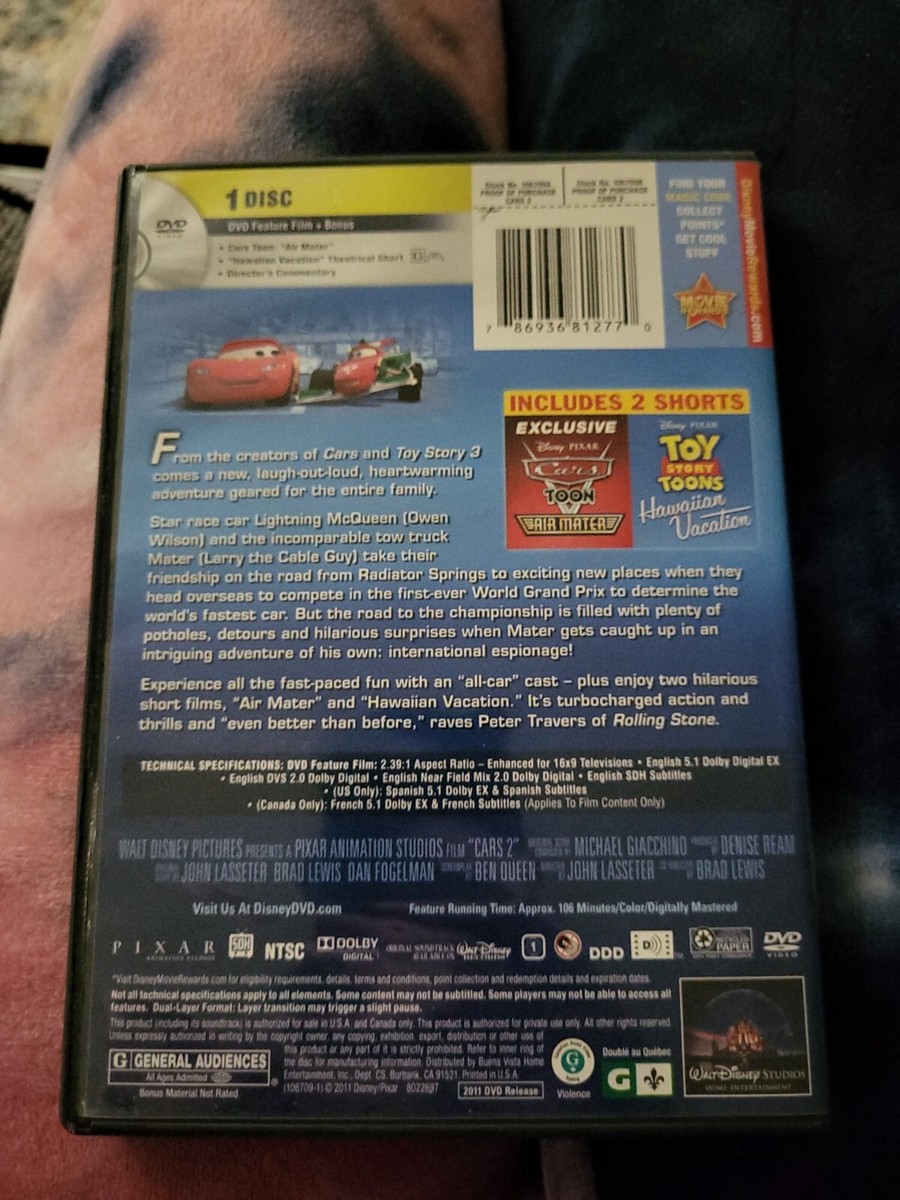 Cars 2 - Disney - Pixar DVD 786936812770| eBay