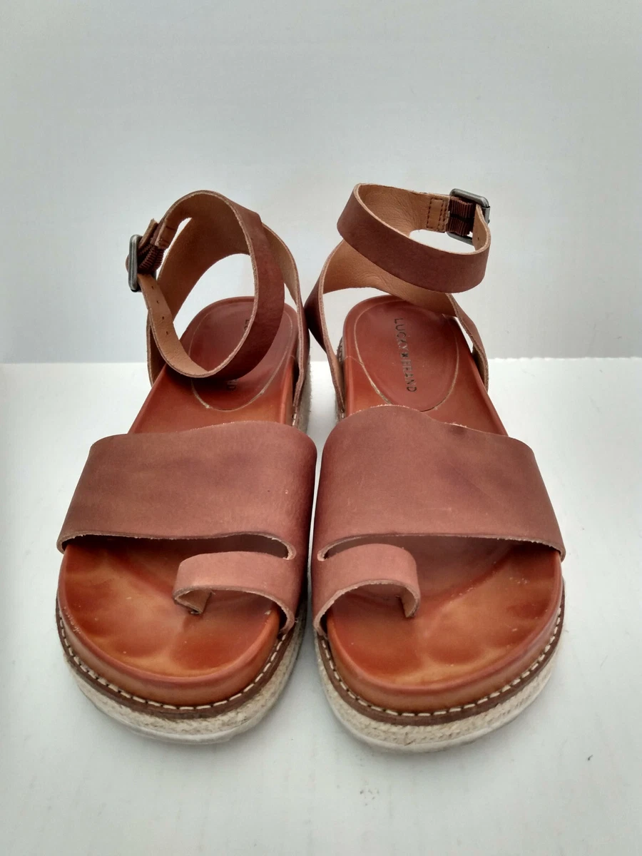 Lucky Brand Itolva Espadrille Wedge Sandals Womens 8 M Platform
