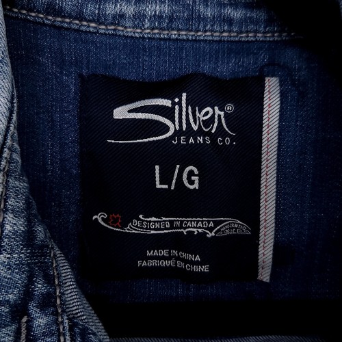 Silver Jeans Women's Denim Vest Size Large Distressed Raw Hem Grunge Y2K - Picture 9 of 11