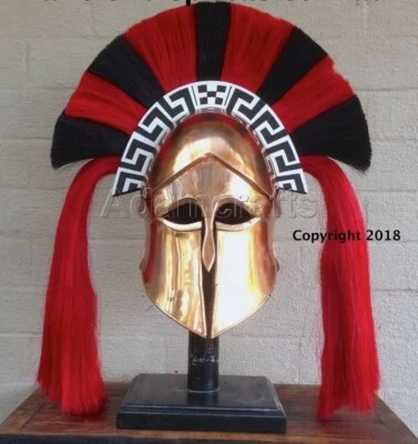 18 gauge Steel Copper Coated Medieval Greek Corinthian Helmet Spartan Helmet TW - image 1 of 3