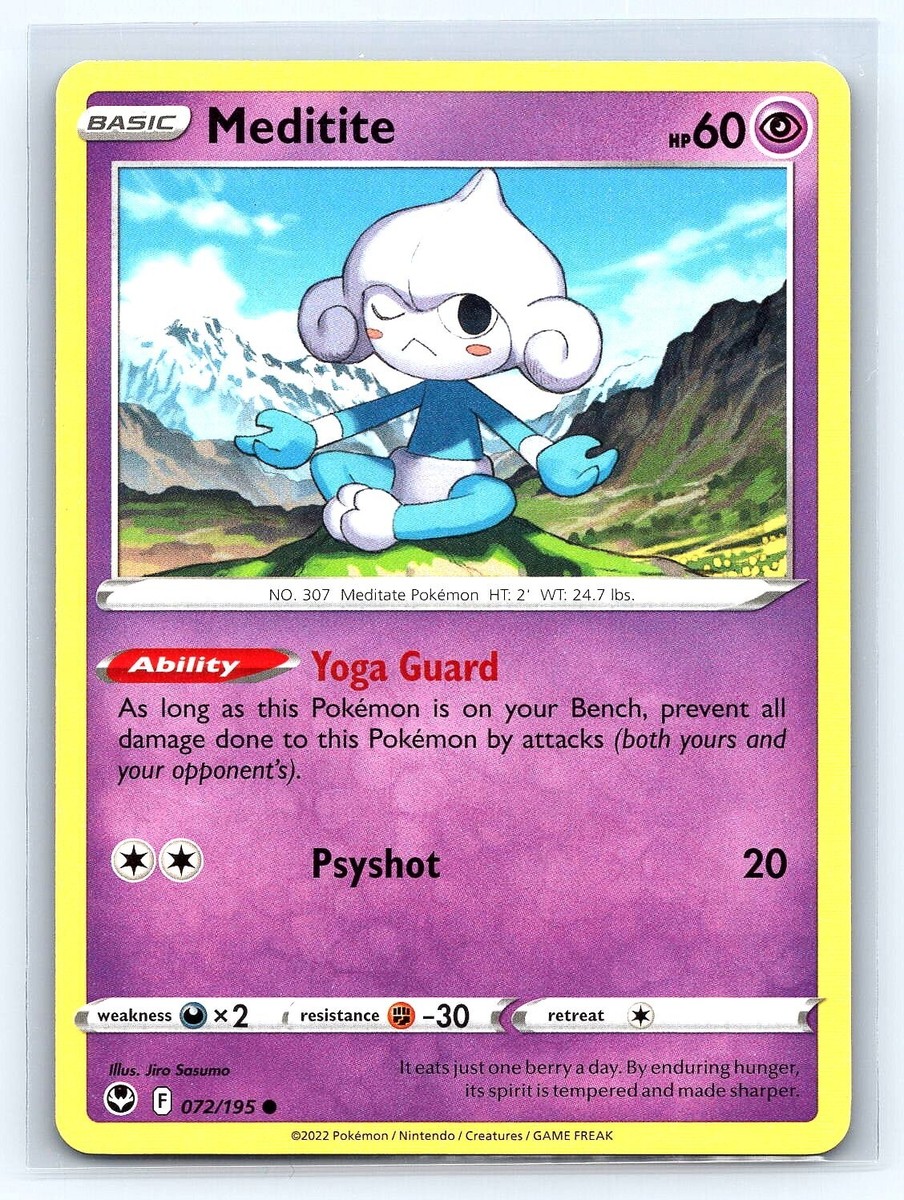 Meditite 72/195 Silver Tempest Common Pokemon Card TCG | eBay