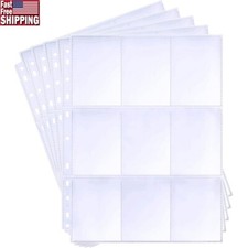 360 Pockets Binder Sleeves Double Sided Trading Card Pages Protector 3 Ring New