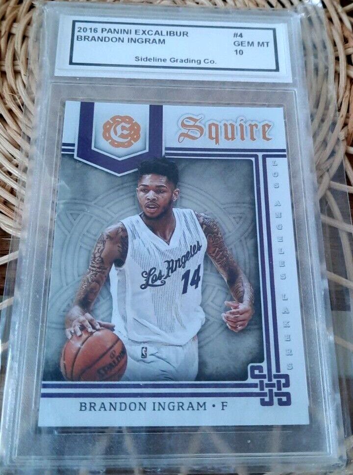 Brandon Ingram 2016-17 Excalibur Squire RC Insert Sideline Grading 10 Gem Mint