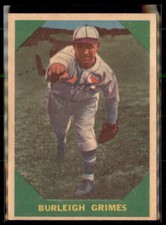 1960 Fleer Baseball Greats #59 Burleigh Grimes