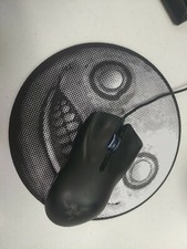 Nier Replicant Automata Emil Head black and white 8in Round Neoprene mousepad.