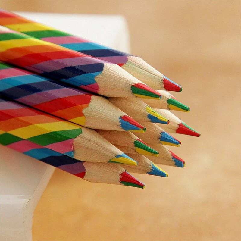 Color Pencil Rainbow Crayon Art School Supplies Painting Graffiti Drawing  4Pcs