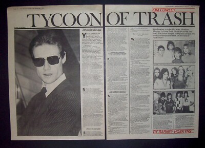 Kim Fowley (Tycoon Of Trash) 1982 In-Depth Multipage Article (The Runaways)