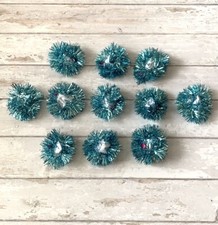 Bun Covers Shiny Blue Dance Troupe Costume Hair Accessories 11pc Kids Adults OS