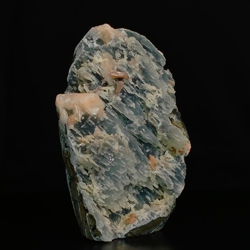 Coral Quartz Chalcedony w/ Stilbite & Heulandite semi geode self-standing 0.88kg - Bild 7 von 8
