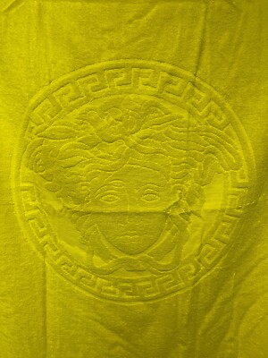 VERSACE MEDUSA BEACH BATH TOWEL ORIGINAL MUSTARD 40''X70'' NEW