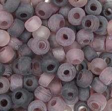India 9 mm Transparent Purple Matte Mix Press Glass Crow Beads  150 pcs 