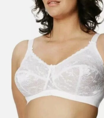 Goddess GD3050 Vollschalen BH ohne Bügel | Weiß Gr. 38C-40DDD NEU
