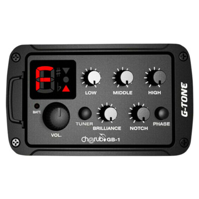 Acoustic Guitar Pickups 3-Bands EQ Equalizer Tuner Preamp Piezo Pickup W/ Endpin