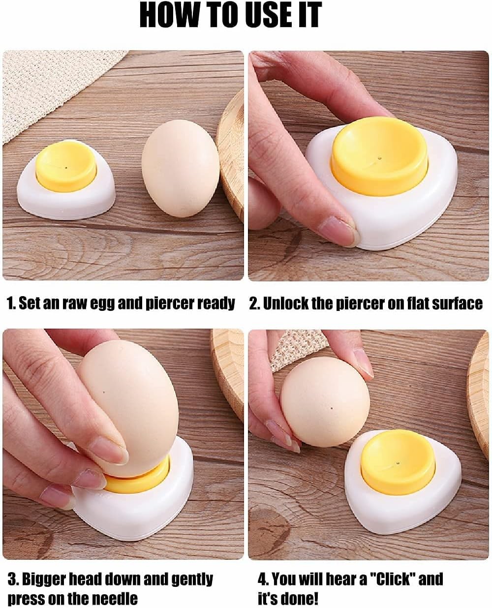 Jawbush Egg Piercer for Raw Eggs, Hole Poker Puncher Magnetic 