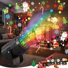 Christmas Snowflake LED Projector USB Powered Rotating Xmas Decor Light