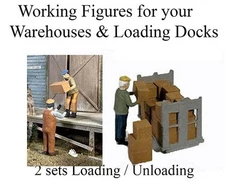 O scale Working Figures to detail your loading docks - Warehouses etc SETS