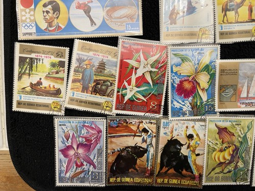 Stamps Lot Espanola Guinea Heroes Space Sports Orchids Olympics Mint & Used - Picture 13 of 14