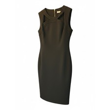 Calvin Klein Black Cutout Neckline Sleeveless Sheath Cocktail Dress Back 10