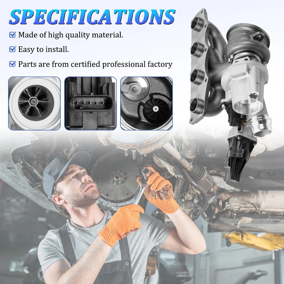 Turbocharger Turbo for BMW 125i 320i 328i 520i 528i xDrive X3 Z4 2.0L 4947702010 Foto 2 de 4