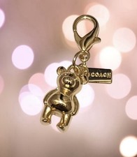 New Coach Mini Teddy Bear Purse Handbag Wristlet Charm