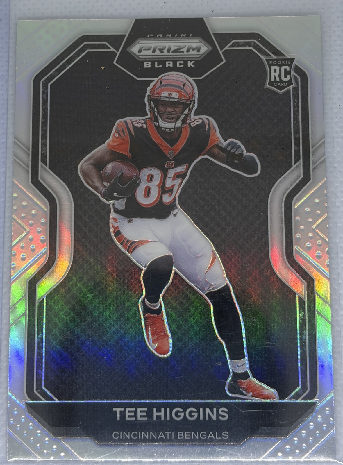 2020 Panini Chronicles #PB-10 Tee Higgins Prizm Black Silver Cincinnati Bengals