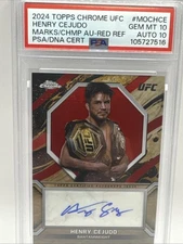 Henry Cejudo 2024 Chome Red Marks of a champion 1/5 POP-1  PSA-10 UFC-S-304