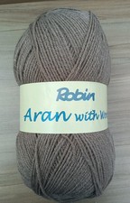 Robin Aran With Wool 400 Gr Shade 1006 Taupe 25% Wool 75% Acrylic 