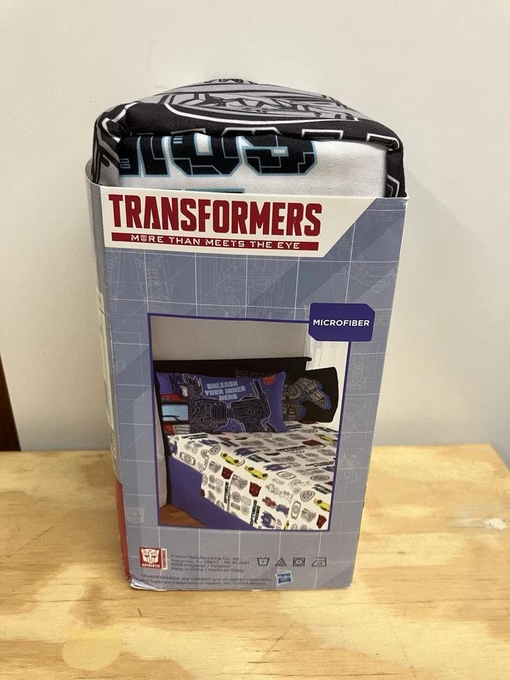TRANSFORMERS 4pc Full Sheet Set! 1 Fitted, 1 Flat Sheet & 2 Pillowcase #9B135W - Image 4 of 4