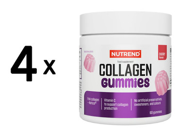4 x Nutrend Collagen Gummies, Cherry - 60 gummies (62,45 EUR/kg)