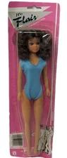 Vintage Totsy Ms Flair Barbie Clone Fashion Doll Brown Hair  11"  NIP