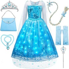 Princess Dress Light Up Halloween Costumes for Girls Age 3-10 Year Old Costum...