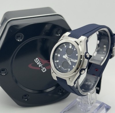 NEW Casio Women s BABY-G Digital/Analog MSG-C100-2A Silver/Blue 36mm Watch