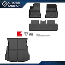 Fits 2017-2023 Tesla Model 3 All Weather TPE Floor Mats Cargo Liner Full Set