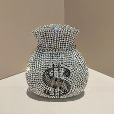 Crystal Clutch Money Bag Bling Clutch Bridal Bag Classy Rhinestone Evening Bag