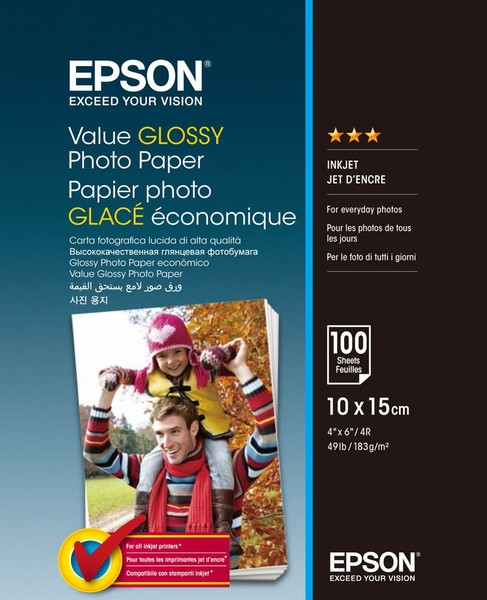 Epson Fotopapier S400039 10,0 X 15,0 Cm HochgläNzend 183 G/Qm 100 Blatt-image