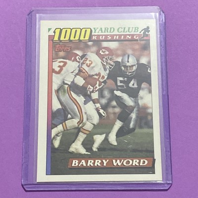 1991 Topps Football - 1000 Yard Club #16 Barry Word Kansas City Chiefs