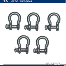 Galvanized Bow Shackle 14 Us Type Oversize Screw Pin 516 Pin 666 Lb Wll Anc Galvanized Bow Shackle 14 Us Type Oversize Screw Pin 516 Pin 666 Lb Wll Anc