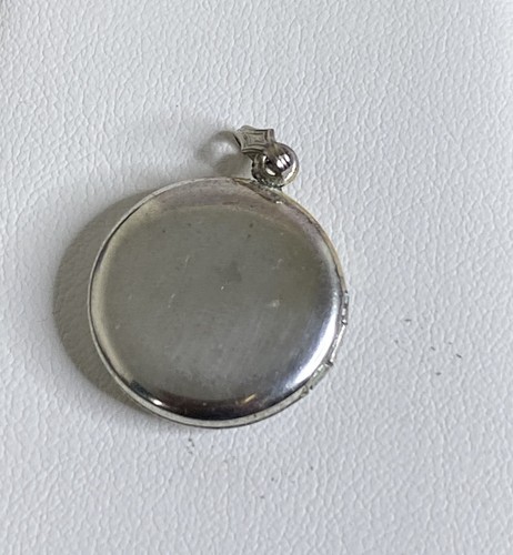 VINTAGE ANTIKER GEÄTZTER RUNDER MEMORY-MEDAILLON-ANHÄNGER STERLINGSILBER GETESTET 5,0 GRAMM - Bild 6 von 9