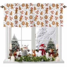 Kitchen Curtains Valances, Christmas 54"W x 18"L Pack of 1 Christmasyku9601