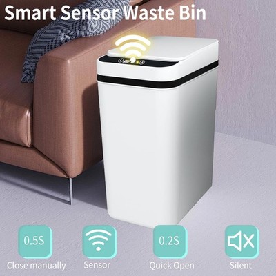 12 Liter Automatik Mülleimer mit Smart Sensor Küche Abfall Mülleimer Wasserdicht