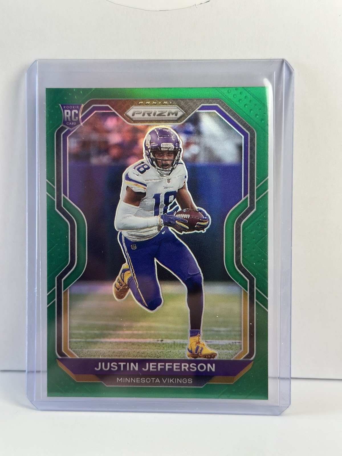 2020 Panini Prizm -  Justin Jefferson rookie card #398 Green Prizm (RC)