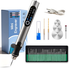 Cordless USB Rechargeable Engraving Pen with 35 Bits for Metal, Wood  More