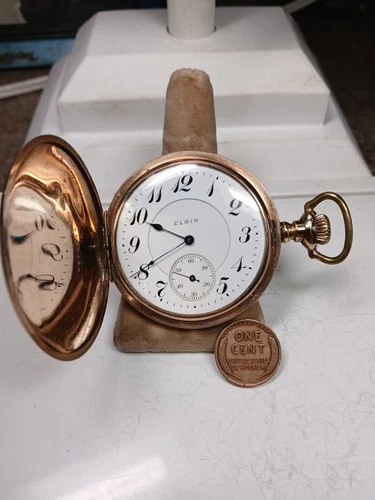 Working Antique 1912 337 Elgin G.M. Wheeler Gold Filled 16s Pocket Watch
