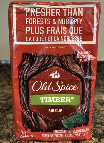 Old Spice desodorierende Seife HOLZ sauber frisch 3,17 Unzen SELTEN EINGESTELLT