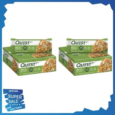 2 Pack Quest Protein Bars, Low Sugar, High Protein, Apple Pie, 12 Count